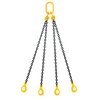 Chain sling 4-legs with safety hooks, grade 80 
