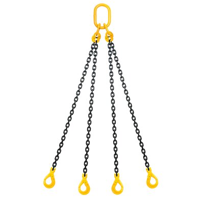 Chain sling 4-legs with safety hooks, grade 80 