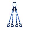Chain sling 4-legs with latch hooks, grade 100