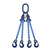 Chain sling 4-legs with latch hooks and grab hooks, grade 100 