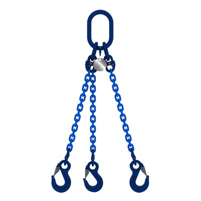 Chain sling 3-legs with latch hooks, grade 100