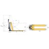 Pallet truck semi electric scissor lift 1000 kg